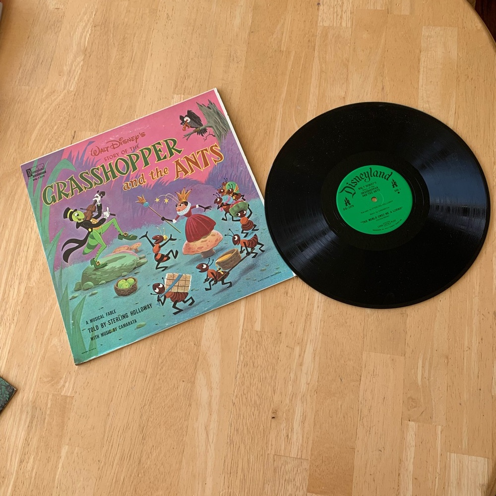 Walt Disney | Vintage Story of the Grasshopper and the Ants Record